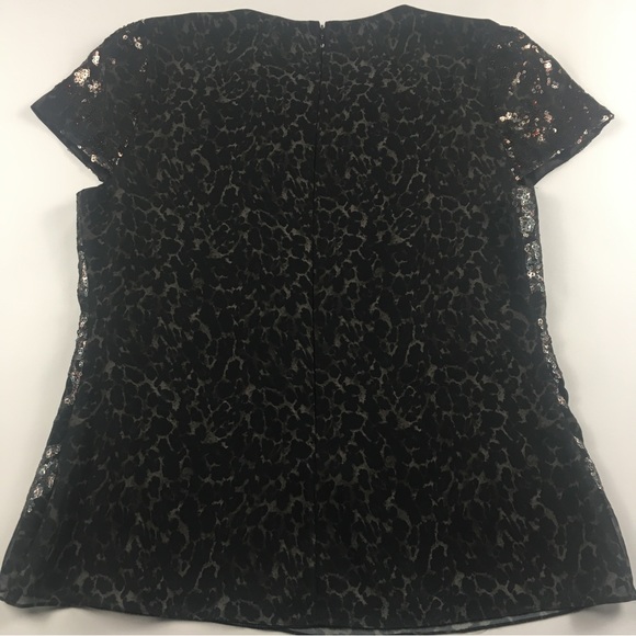 Elie Tahari short sleeve sequin blouse size medium - Picture 4 of 10
